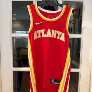 Nike NBA Red and Yellow Atlanta Hawks Basketball Jersey